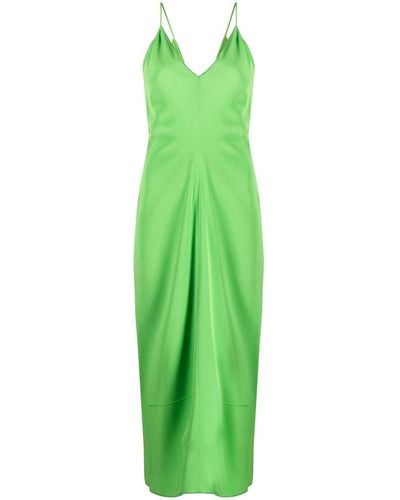 Victoria Beckham V-neck Midi-dress - Green