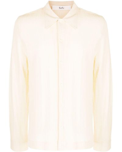 Séfr Ripley Organic-cotton Shirt - White