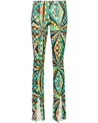 Siedres Kaleidoscopic-print Trousers - Green