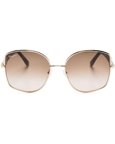 Ferragamo Sonnenbrille im Butterfly-Design - Natur