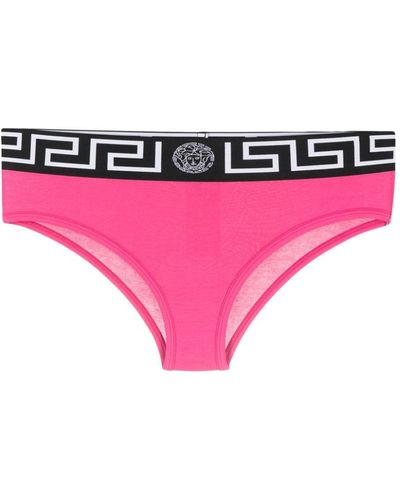 Versace Culotte à motif Greca en jacquard - Rose