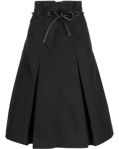 3.1 Phillip Lim Origami High-waisted Midi Skirt - Black