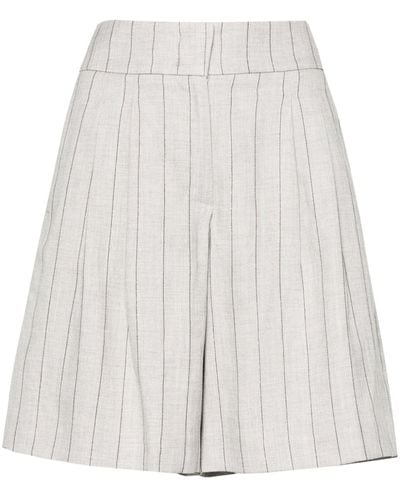 Peserico Pleated Striped Shorts - White
