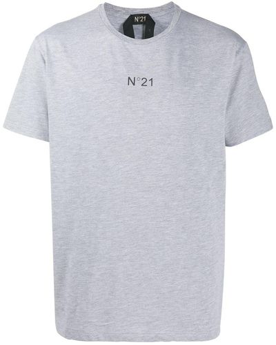 N°21 ロゴ Tシャツ - グレー