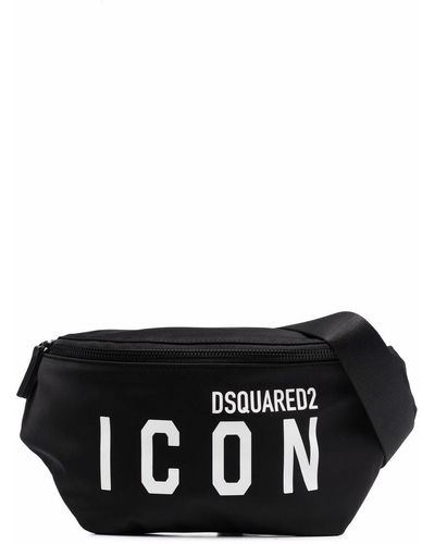 DSquared² Gürteltasche mit Logo-Print - Schwarz