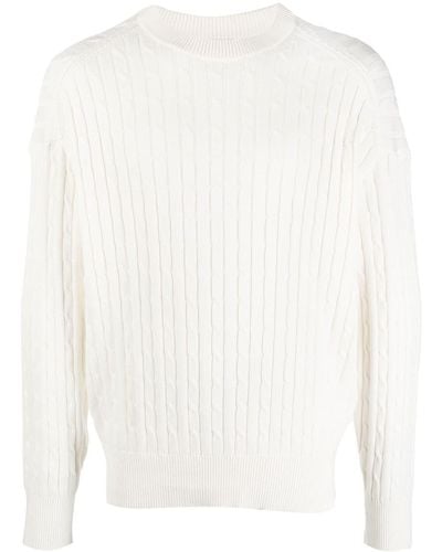 Filippa K Organic Fine Cable Knit Sweater - White