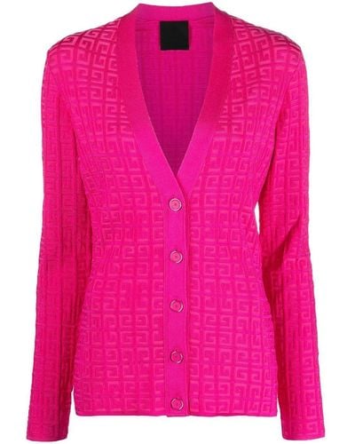 Givenchy 4g Jacquard Cardigan - Pink