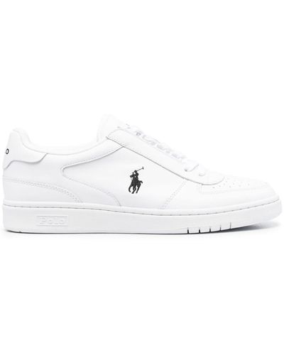 Polo Ralph Lauren Logo-print Lace-up Sneakers - White