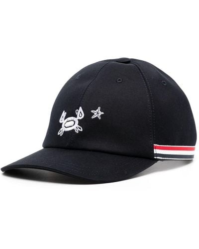 Thom Browne Embroidered Baseball Cap - Black