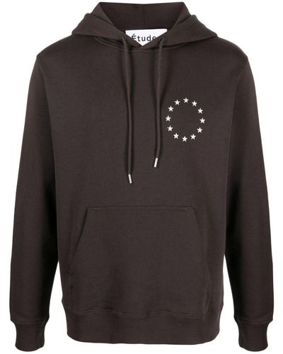 Etudes Studio Hoodie Met Geborduurde Sterren - Grijs