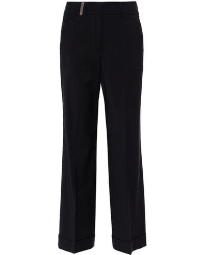 Peserico Tailored Straight-leg Pants - Black