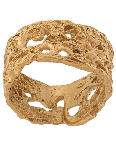 Loveness Lee Piloso Textured Ring - Metallic