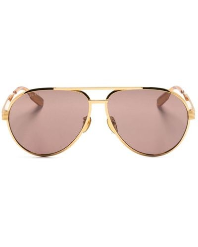 Gucci Pilot-frame Sunglasses - Pink
