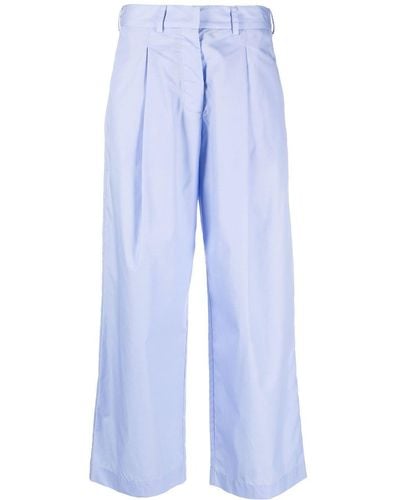 Jejia Straight-leg Poplin Trousers - Blue
