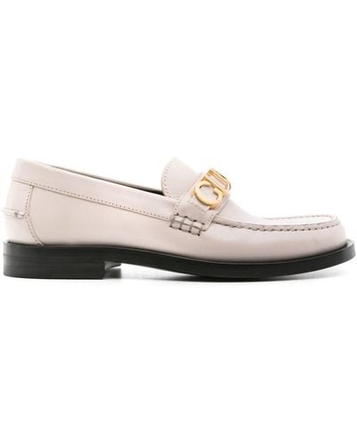 Gucci Logo Leather Loafer - White