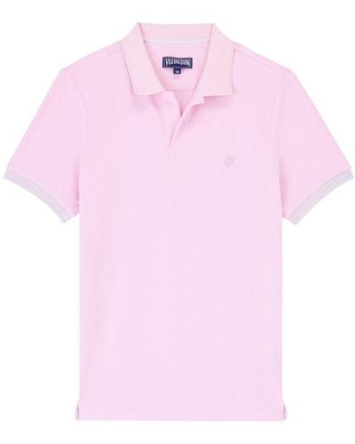 Vilebrequin Logo-embroidered Organic Cotton Polo Shirt - Pink