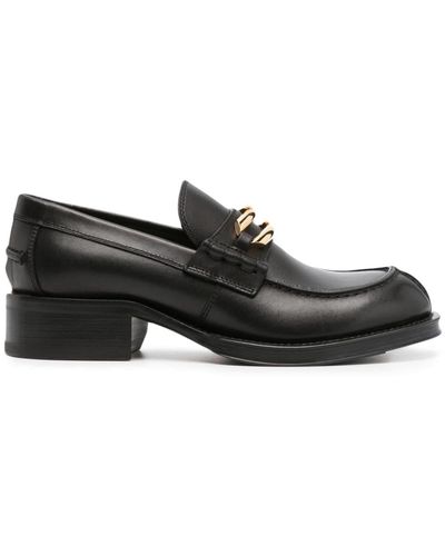 Lanvin Buckled Leather Loafers - Black