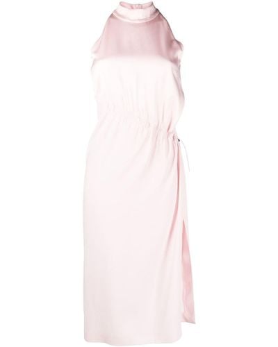 Boutique Moschino Gathered-detail Sleeveless Dress - Pink