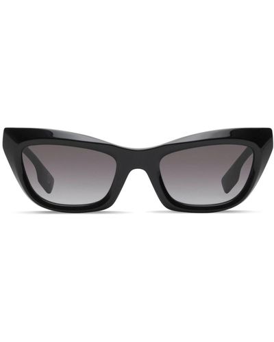 Burberry Logo-plaque Cat-eye Sunglasses - Black