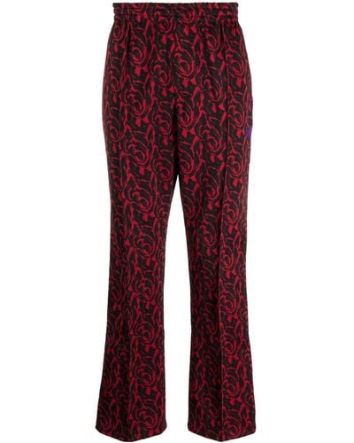 Needles Pintuck Bold-checked Pants - Red