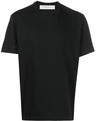 Golden Goose T-shirt With Rolled Up Sleeves - Black