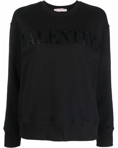 Valentino Sweater Met Geborduurd Logo - Zwart