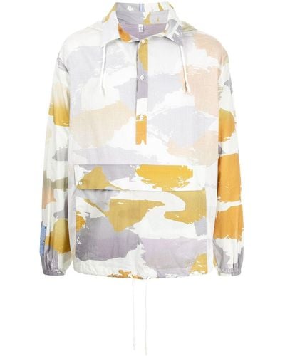 McQ Abstract-print Hooded Jacket - White