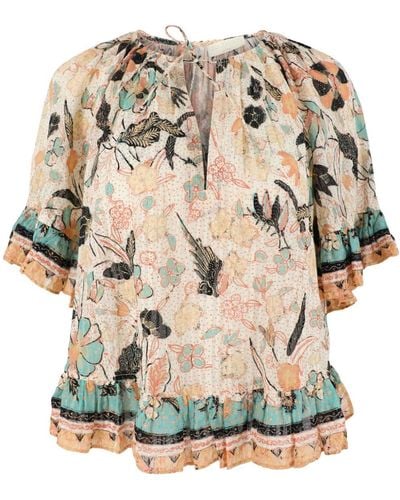 Ulla Johnson Alessia floral-print blouse - Natur
