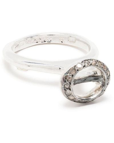 Rosa Maria Ring mit Diamanten-Pavé - Mettallic