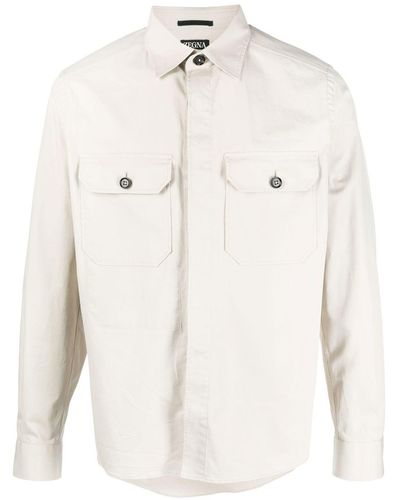 ZEGNA Cotton Shirt - Natural