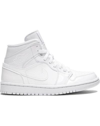 Nike Air 1 Mid "triple White Patent Leather" Sneakers