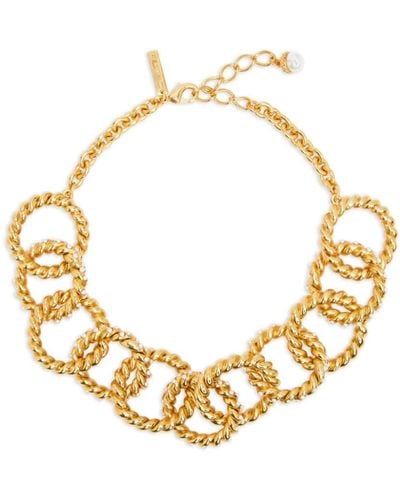 Oscar de la Renta Pearl-embellished Rope-style Necklace - Metallic