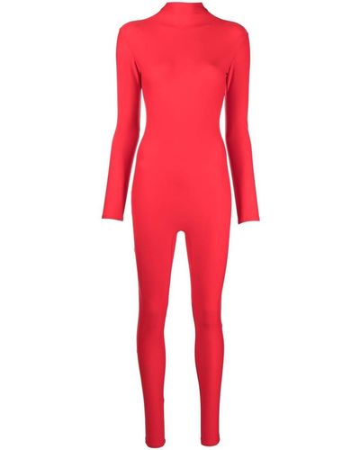 Atu Body Couture High Neck Long Sleeves All-in-one - Red