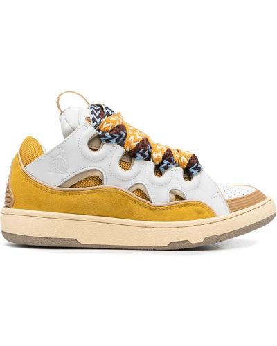 Lanvin Curb Chunky Lace-up Trainers - Yellow