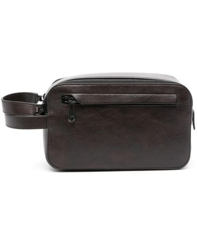 Mulberry Double-zip Leather Wash Bag - Black