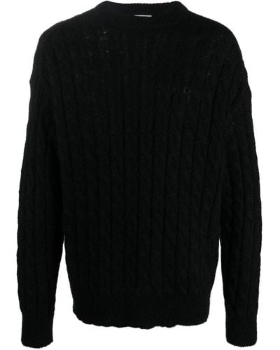 Filippa K Braid-detail Crew Neck Sweater - Black
