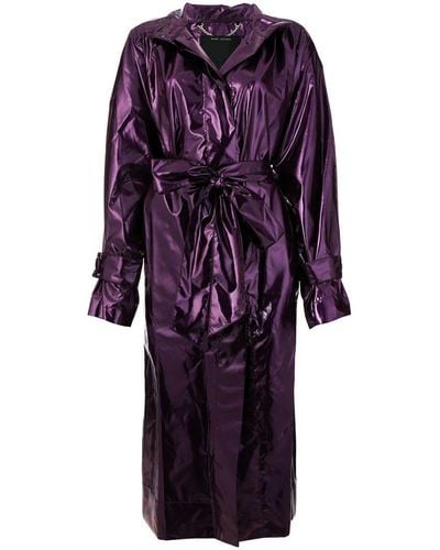 Marc Jacobs Vinyl Trench Coat - Purple