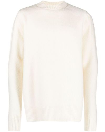 OAMC Logo Intarsia-knit Wool Sweater - White