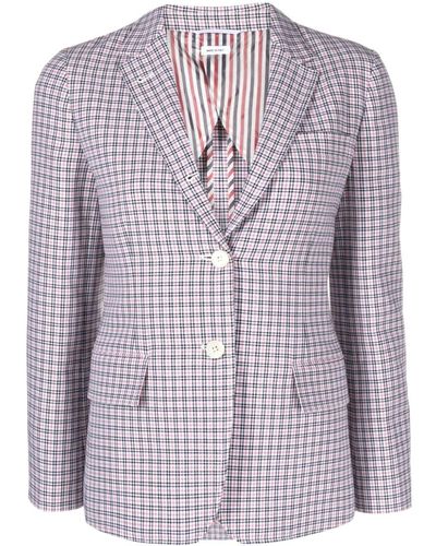 Thom Browne Blazer en crêpe à simple boutonnage - Violet