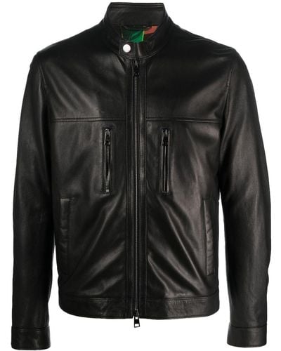 Etro Leather Biker Jacket - Black