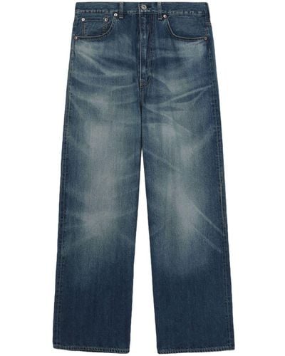 Junya Watanabe Faded-effect Selvedge Jeans - Blue