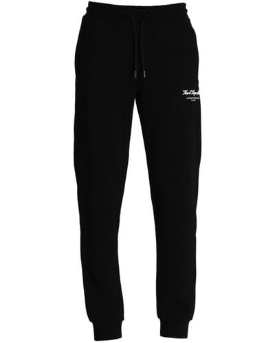 Karl Lagerfeld Pantalon de jogging à logo brodé - Noir