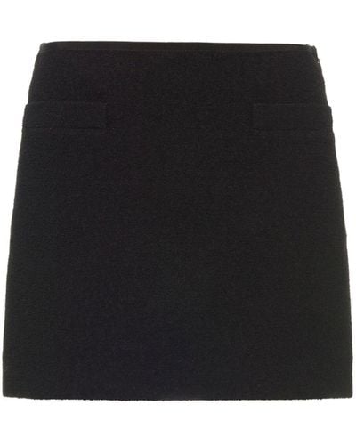 Miu Miu Minifalda de tweed - Negro