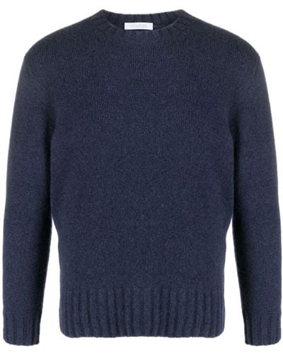 Cruciani Crew-neck Fine-knit Sweater - Blue