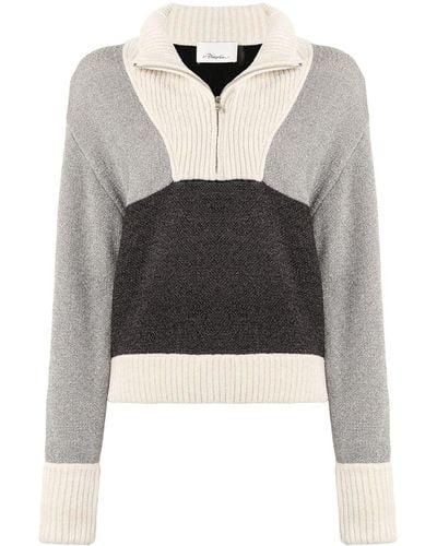 3.1 Phillip Lim Colour-block Paneled Sweater - Metallic