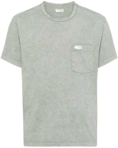 Fay Logo-appliqué Cotton T-shirt - Green