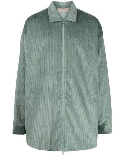 Fear Of God Corduroy Zip-up Shirt Jacket - Green