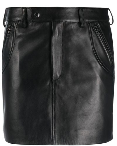 Tom Ford High-waisted Leather Miniskirt - Black