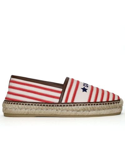 Gucci Embroidered Canvas & Leather Espadrille - Pink