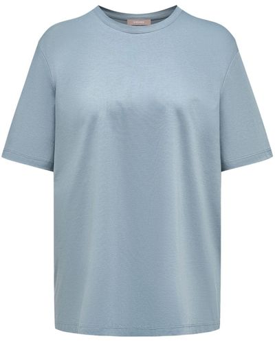 12 STOREEZ Round-neck Cotton T-shirt - Blue